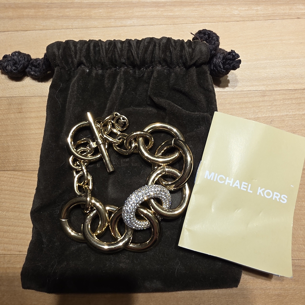 Michael Kors Gold-Tone Chunky Link Bracelet